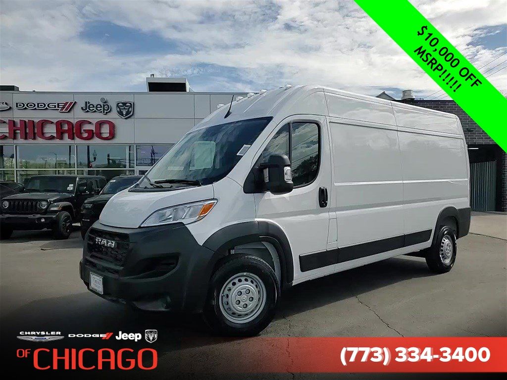 Bright White Clearcoat 2025 RAM ProMaster 2500 Tradesman 159 High Roof Cargo Van FWD Van Front-Wheel Drive 9-Speed Automatic