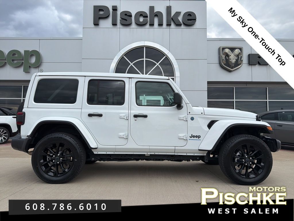 Bright White Clearcoat 2025 Jeep Wrangler 4xe Sahara 4WD SUV / Crossover Four-Wheel Drive 8-Speed Automatic