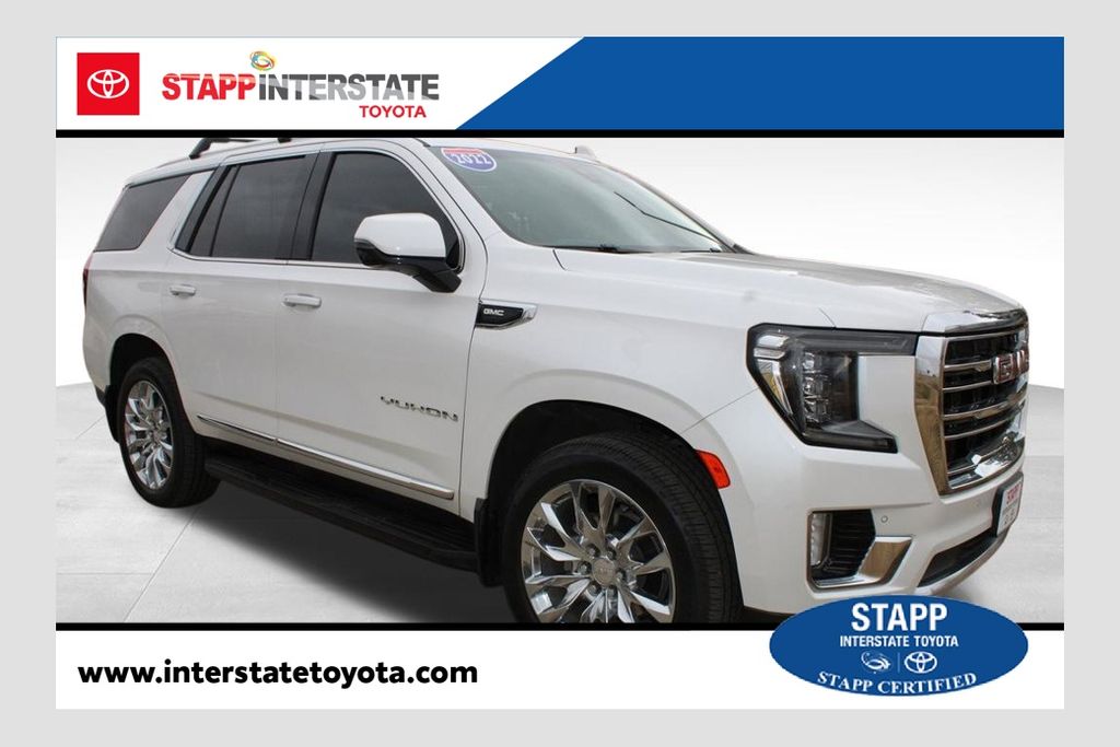 White Frost Tricoat 2022 GMC Yukon SLT 4WD SUV / Crossover Four-Wheel Drive