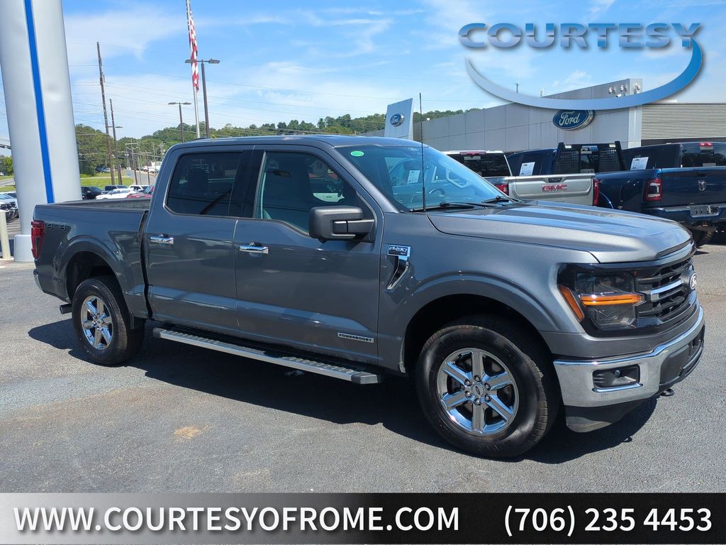 Carbonized Gray Metallic 2024 Ford F-150 XLT SuperCrew 4WD Pickup Truck Four-Wheel Drive Automatic