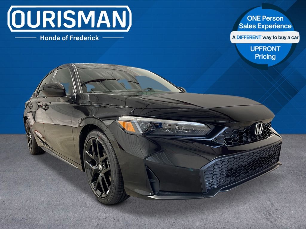 Crystal Black Pearl 2026 Honda Civic Hatchback Sport FWD Hatchback Front-Wheel Drive Continuously Variable Transmission