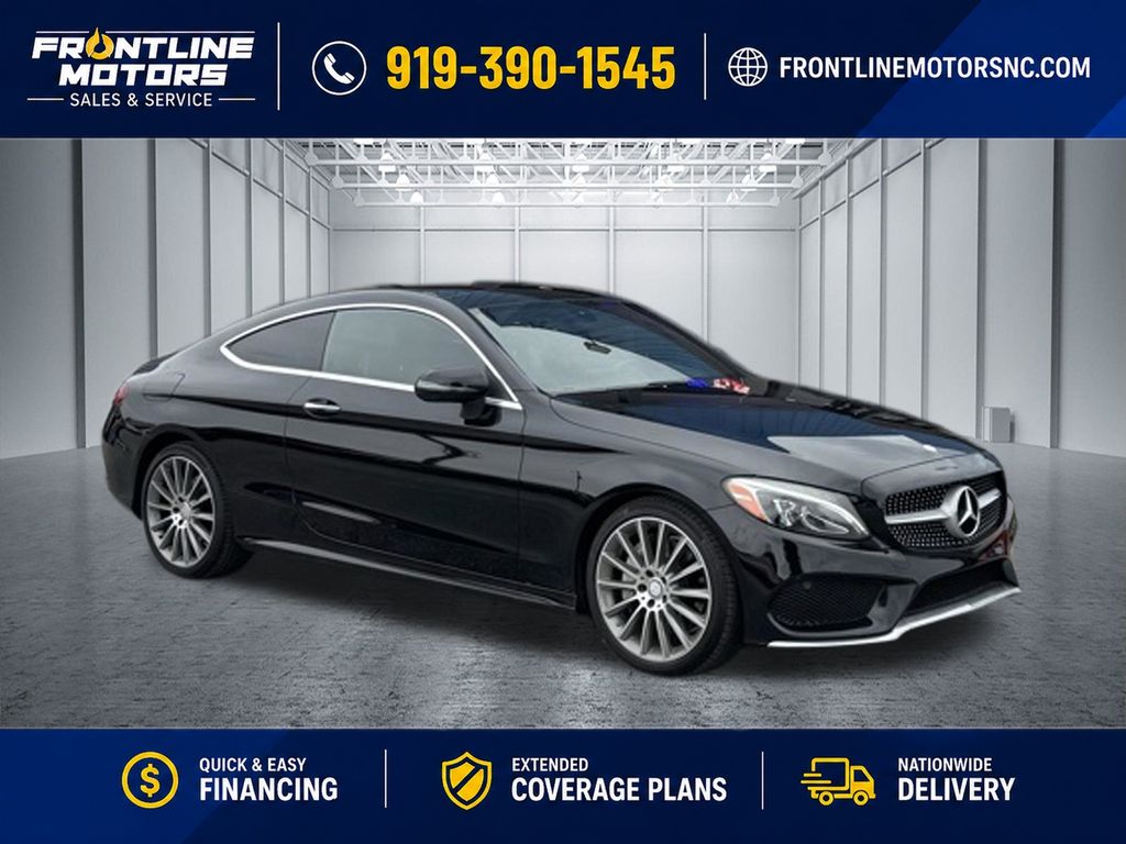 Black 2017 Mercedes-Benz C-Class Coupe Rear-Wheel Drive 7-Speed Automatic