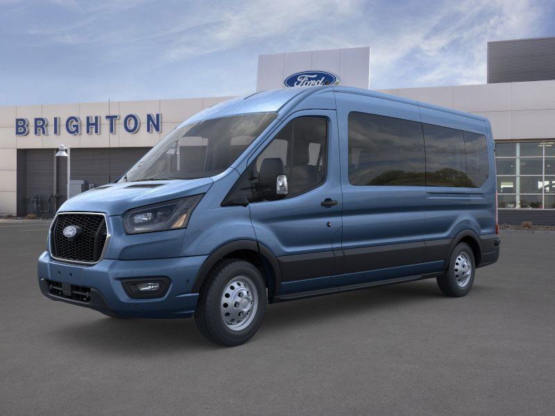 Blue Metallic 2026 Ford Transit Passenger 350 XLT Medium Roof LB AWD Van All-Wheel Drive
