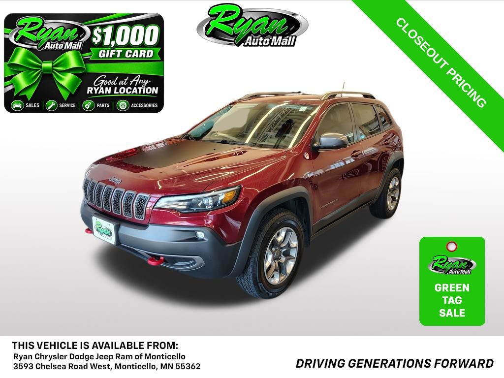 Velvet Red Pearlcoat 2019 Jeep Cherokee SUV / Crossover Four-Wheel Drive 9-Speed Automatic