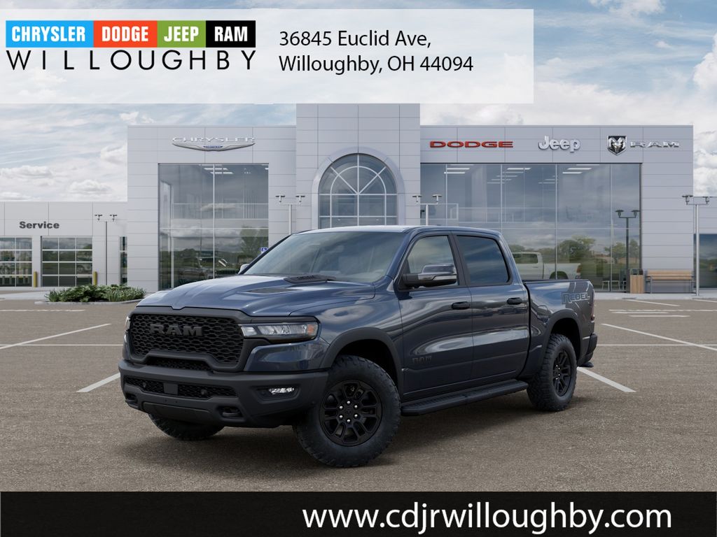 Forged Blue Metallic 2026 RAM 1500 Rebel Crew Cab 4WD Pickup Truck Four-Wheel Drive 8-Speed Automatic