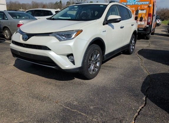 White 2017 Toyota RAV4 Hybrid Limited AWD SUV / Crossover All-Wheel Drive Continuously Variable Transmission
