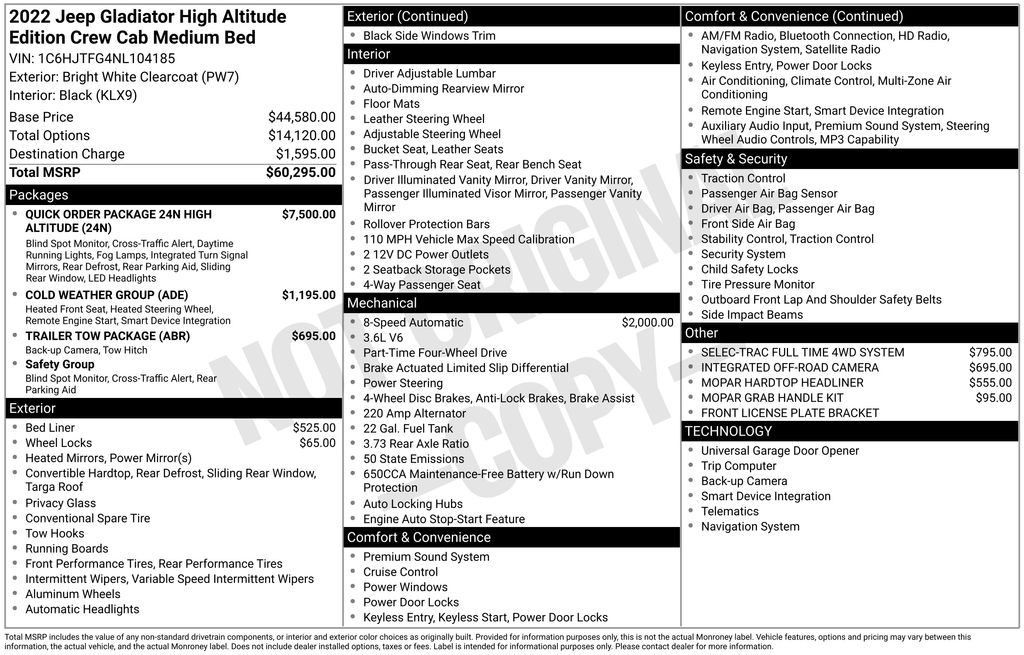 2022 Jeep Gladiator Overland White at Auto Express Mitsubishi