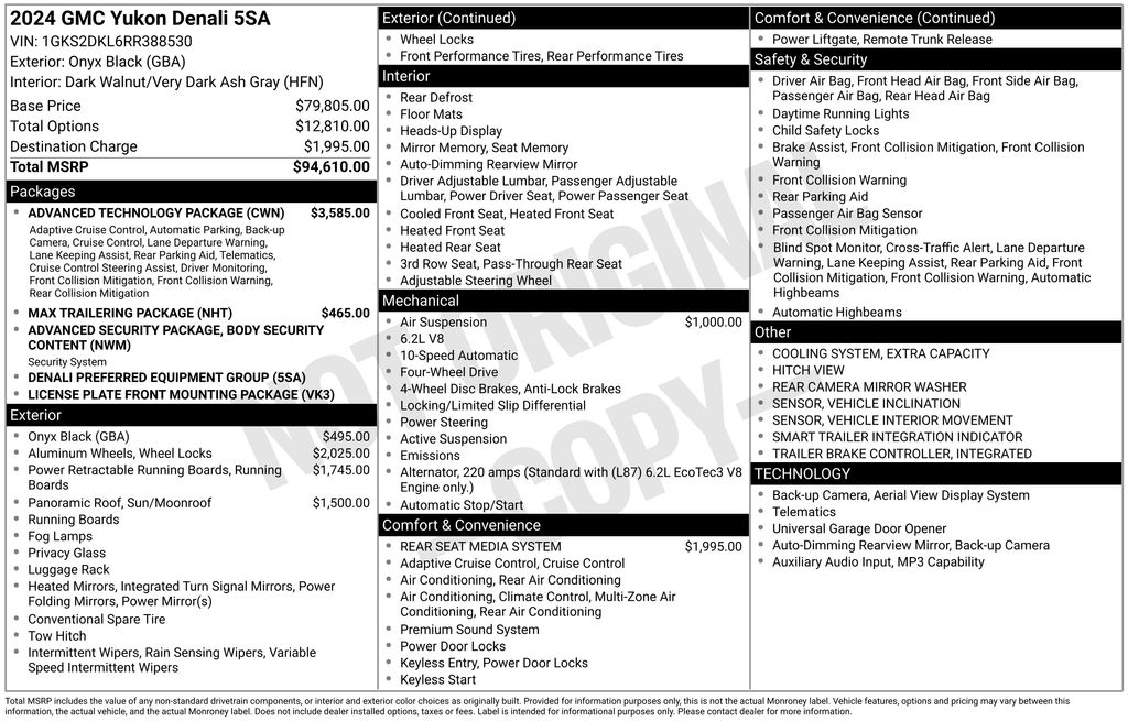 Used Car 2024 Gmc Yukon  Denali For Sale Under $70,000 In Austin, Texas