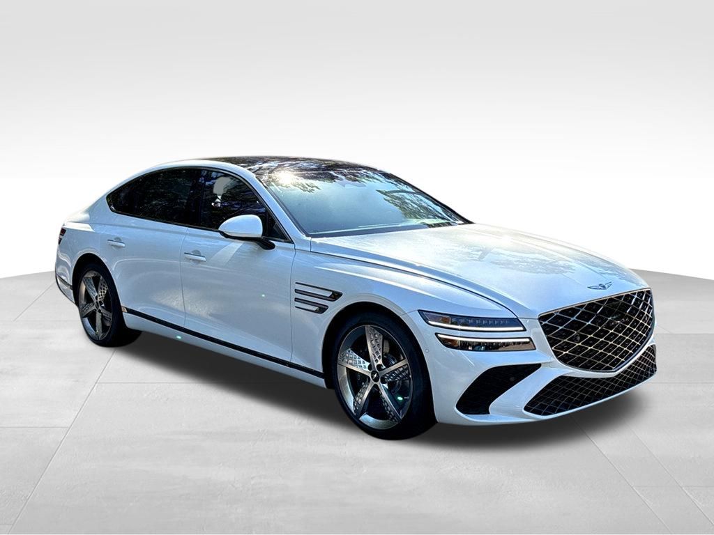 Uyuni White 2026 Genesis G80 3.5T Sport Prestige AWD Sedan All-Wheel Drive 8-Speed Automatic