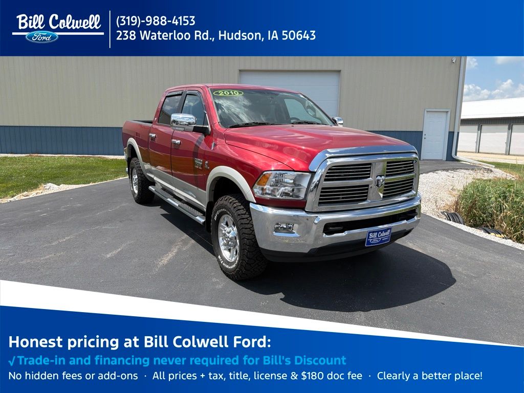 Inferno Red Crystal Pearlcoat/Black Cloth Top 2010 Dodge RAM 2500 Pickup Truck Four-Wheel Drive 6-Speed Automatic