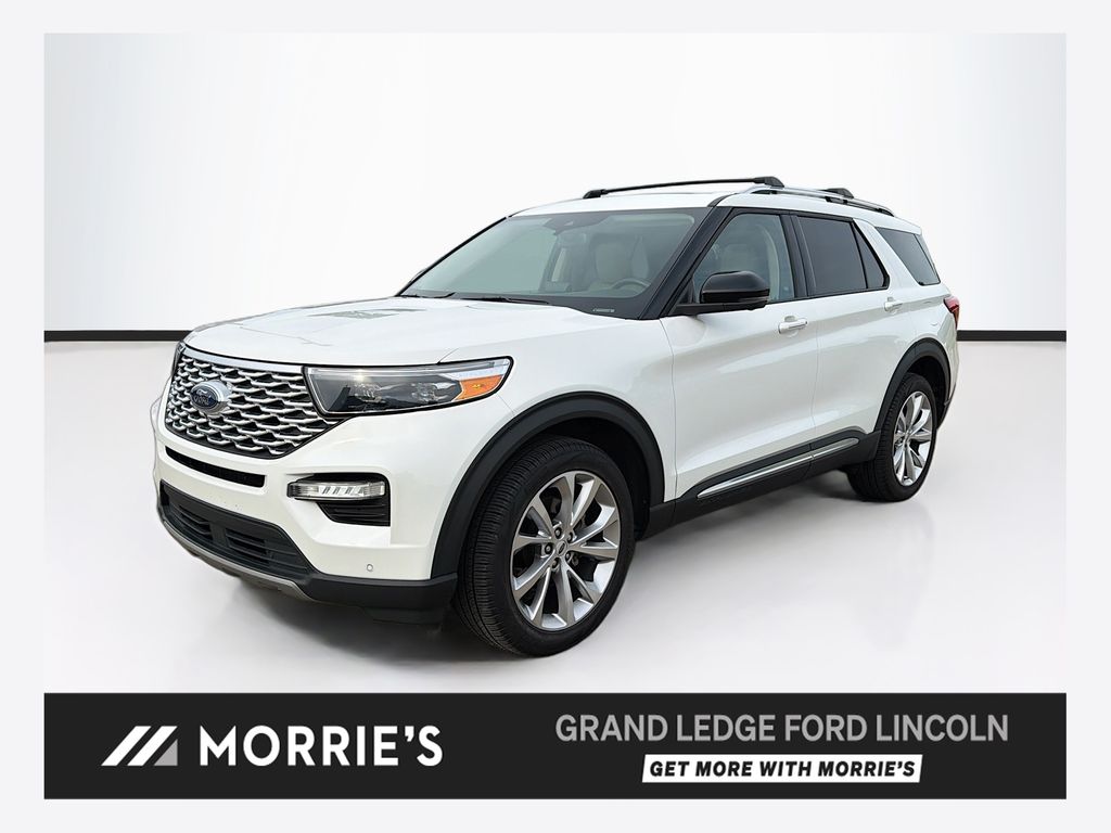 White Metallic 2023 Ford Explorer SUV / Crossover All-Wheel Drive Automatic