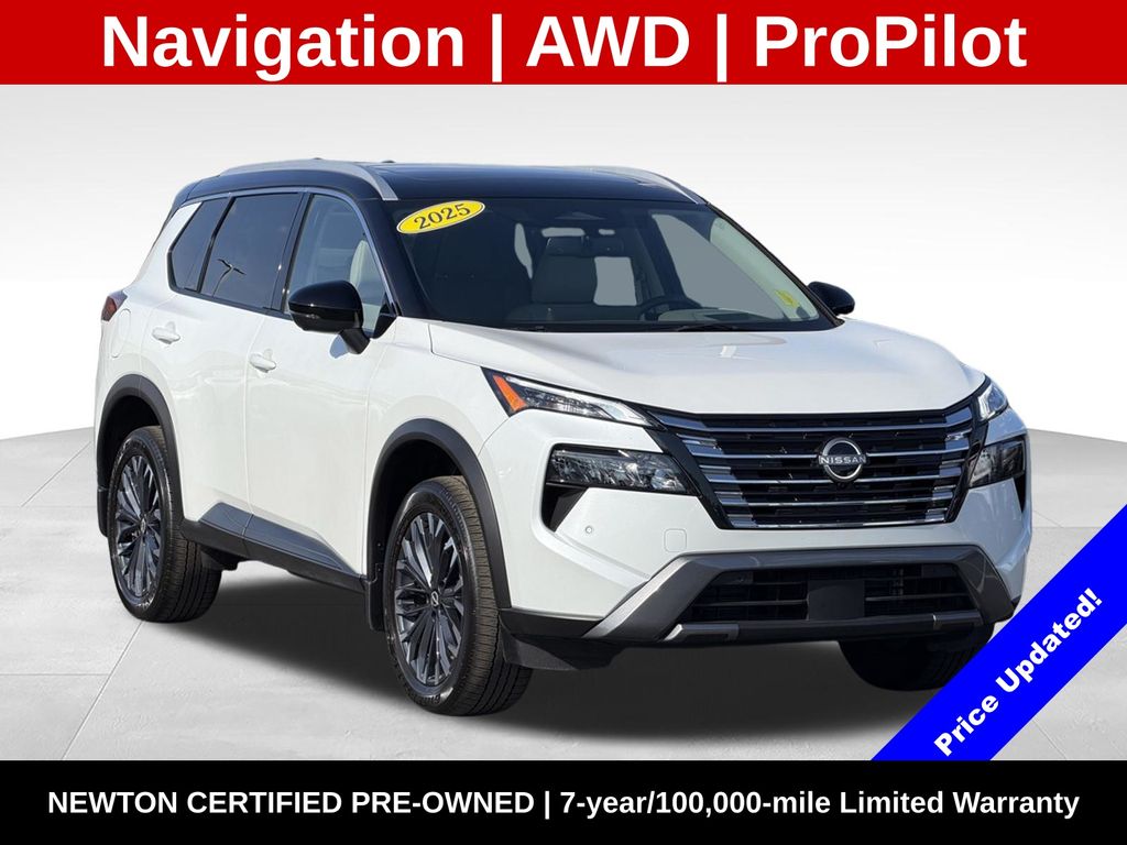 White Pearl 2025 Nissan Rogue SL AWD SUV / Crossover All-Wheel Drive Continuously Variable Transmission