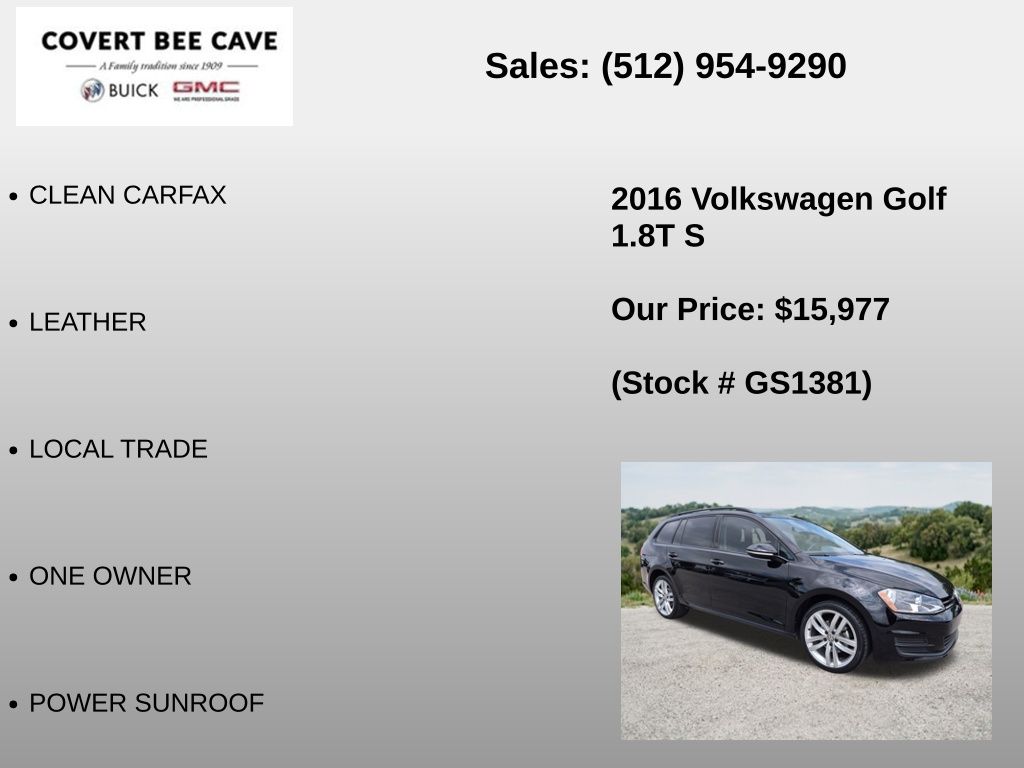 Used Car 2016 Volkswagen Golf Sportwagen  Tsi Limited Edition For Sale Under $20,000 In Austin, Texas