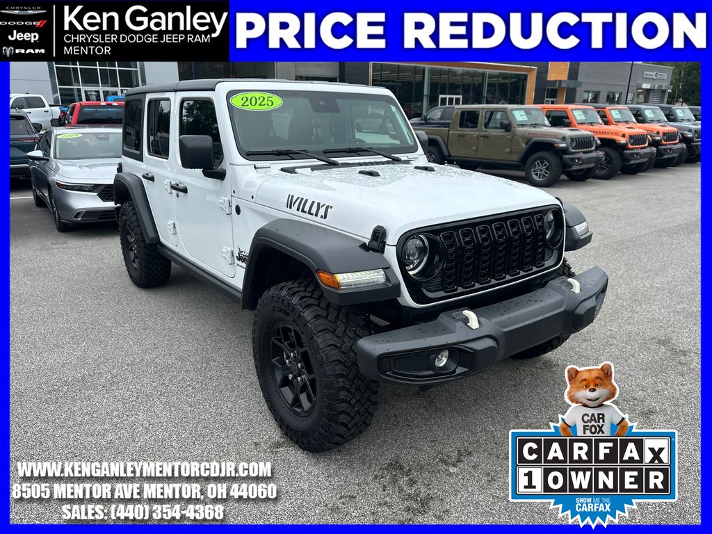 Bright White Clearcoat 2025 Jeep Wrangler SUV / Crossover Four-Wheel Drive 8-Speed Automatic