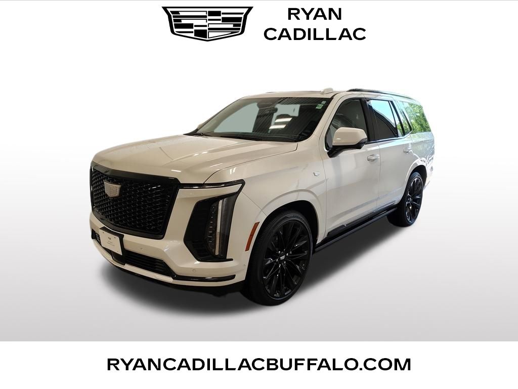 Crystal White Tricoat 2025 Cadillac Escalade SUV / Crossover Four-Wheel Drive Automatic