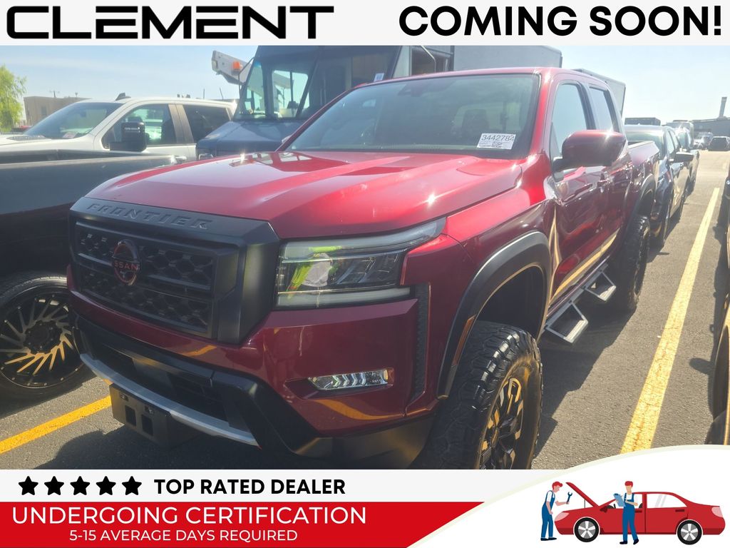 Cardinal Red Metallic Tricoat 2023 Nissan Frontier Pickup Truck 4X2 9-Speed Automatic