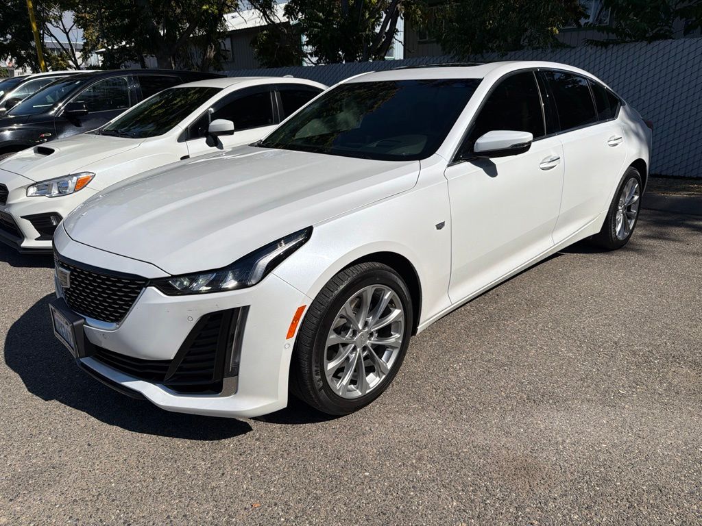 Crystal White Tricoat 2023 Cadillac CT5 Premium Luxury AWD Sedan All-Wheel Drive Automatic