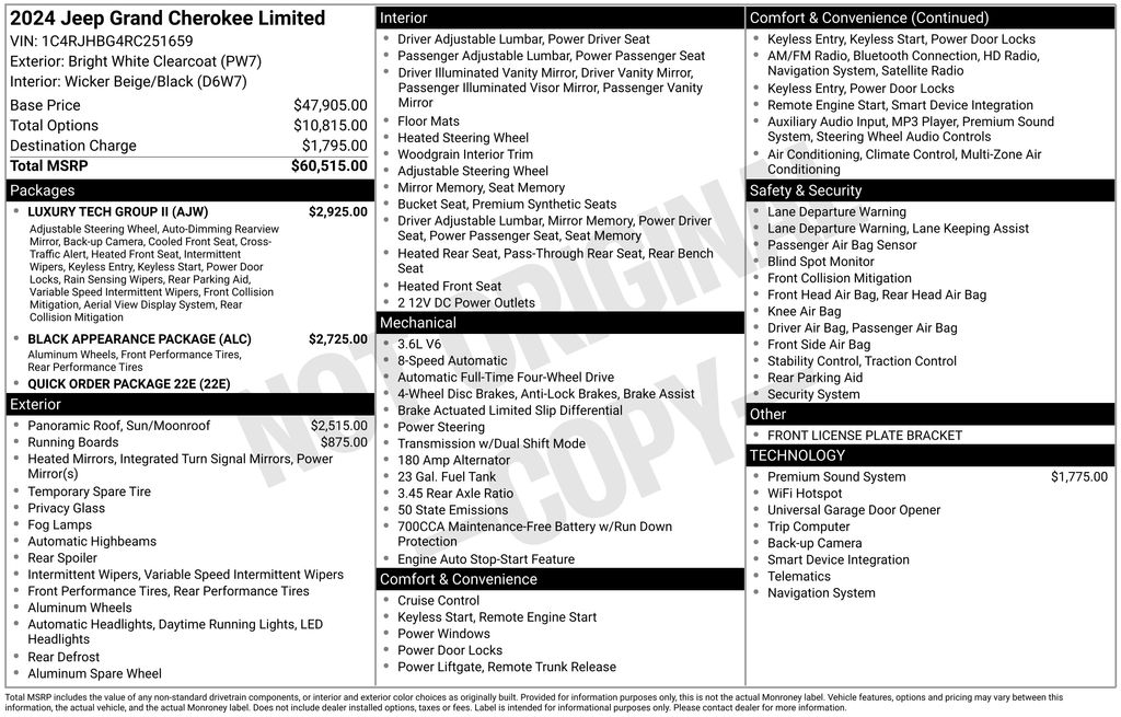 Used Car 2024 Jeep Grand Cherokee  Limited For Sale Under $35,000 In Austin, Texas