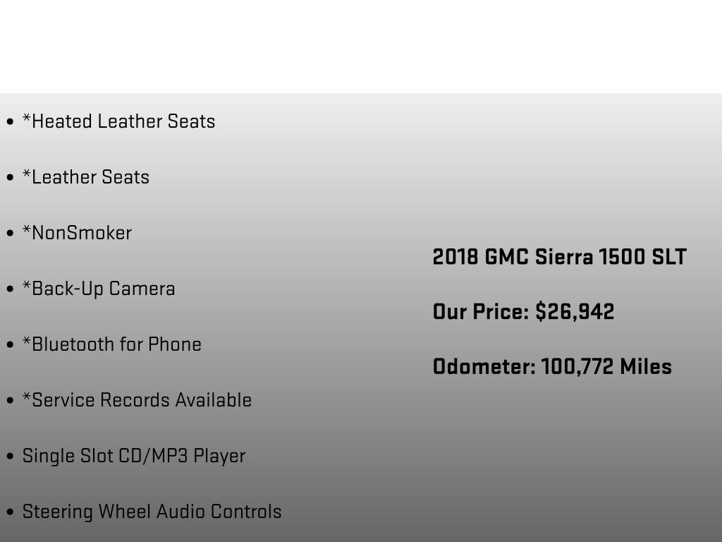 2018 GMC Sierra 1500 SLT White at Grove City Ford
