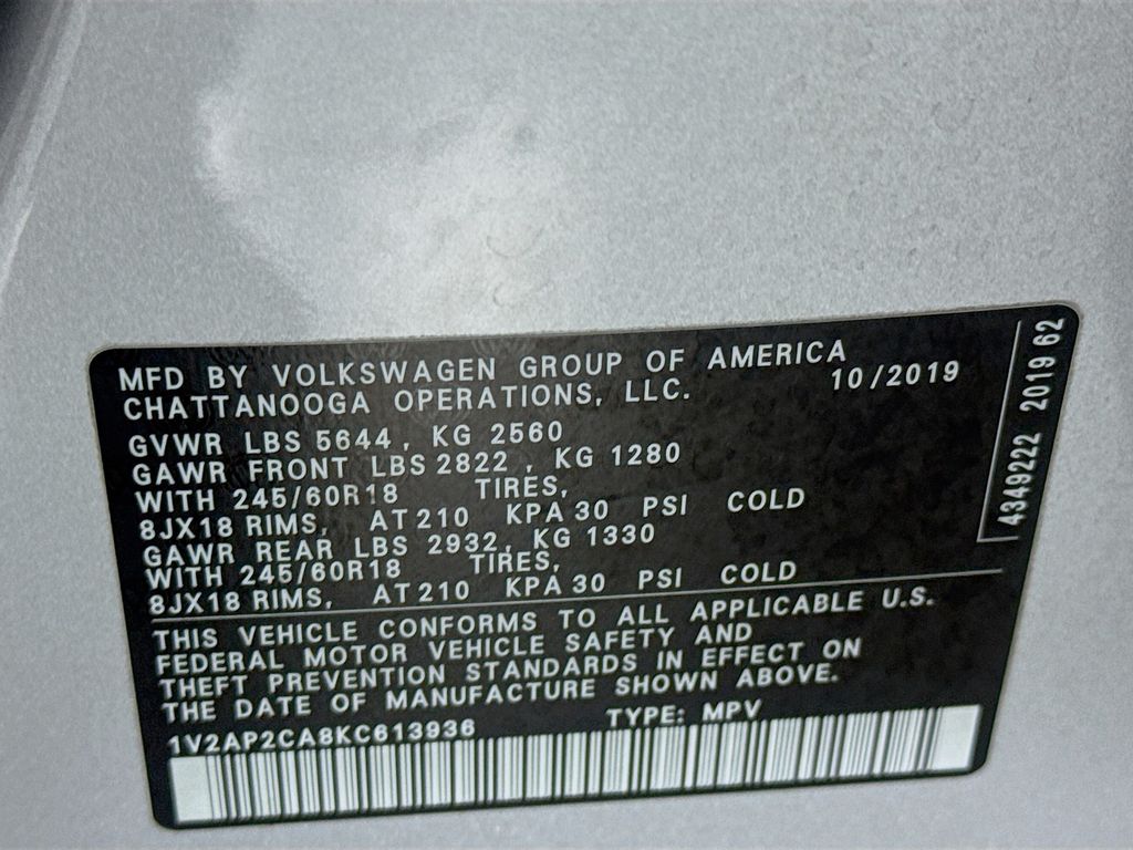 Used Car 2019 Volkswagen Atlas  2.0t S For Sale Under $20,000 In Austin, Texas