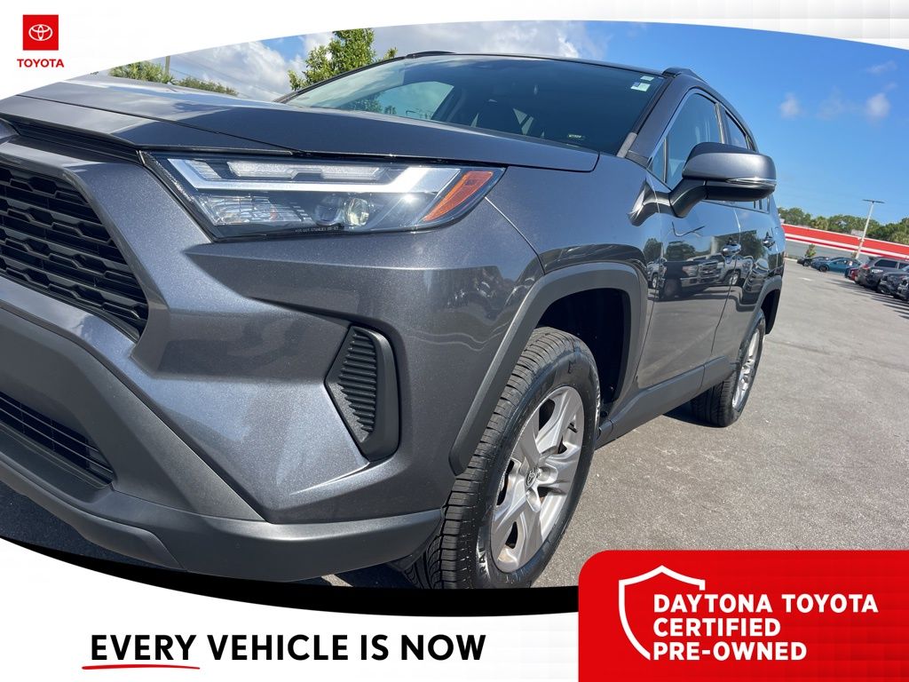 Certified 2022 Toyota RAV4 XLE with VIN 2T3P1RFV2NC319018 for sale in Daytona Beach, FL