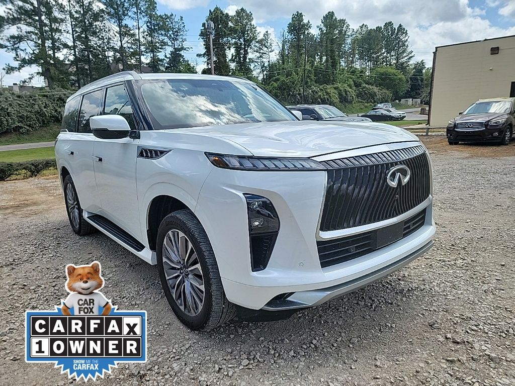 Radiant White 2025 INFINITI QX80 Sensory 4WD SUV / Crossover All-Wheel Drive 9-Speed Automatic