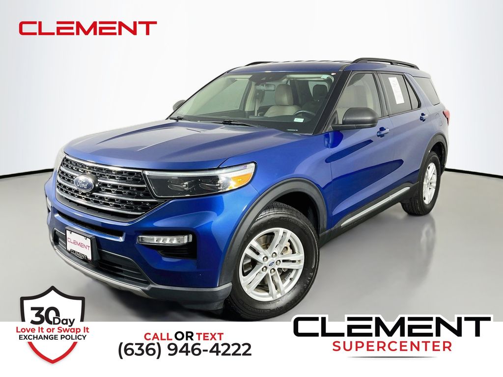 Blue Metallic 2022 Ford Explorer SUV / Crossover All-Wheel Drive Automatic