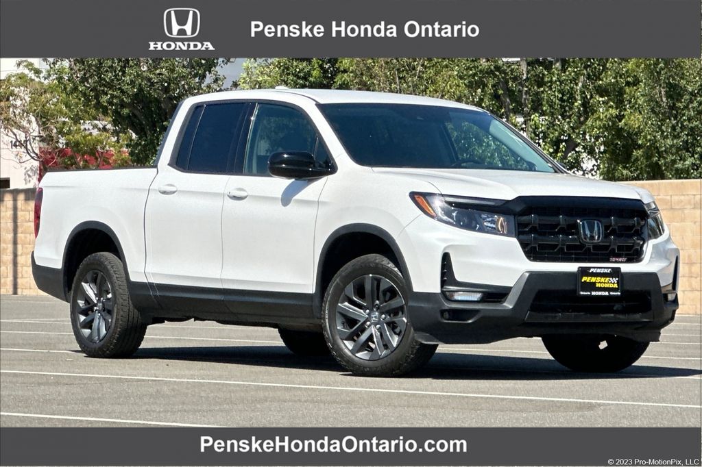 Platinum White Pearl 2025 Honda Ridgeline Pickup Truck All-Wheel Drive 9-Speed Automatic