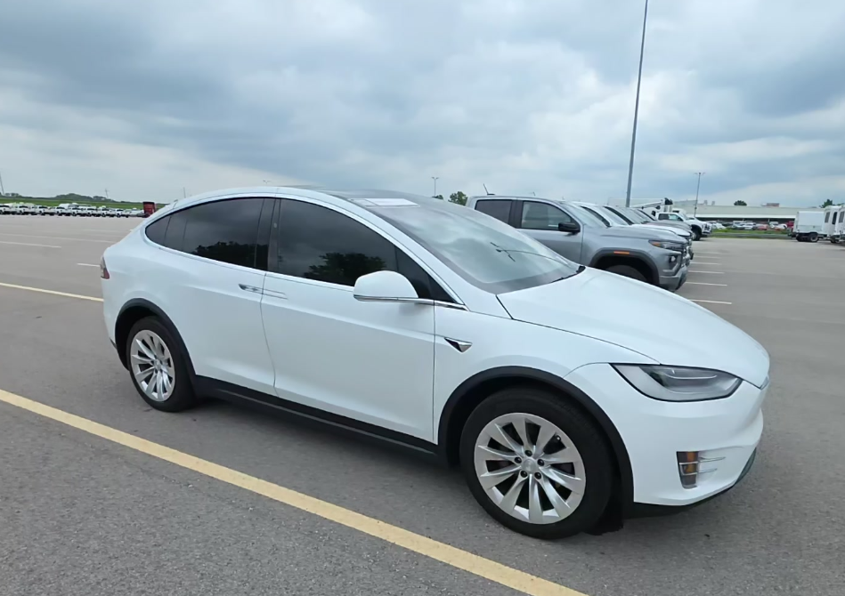 Pearl White Multi-Coat 2020 Tesla Model X SUV / Crossover All-Wheel Drive 1-Speed Automatic
