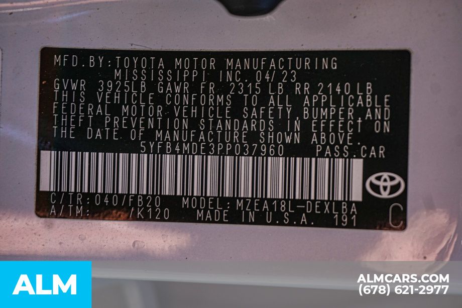 Used 2023 White Toyota LE image 55