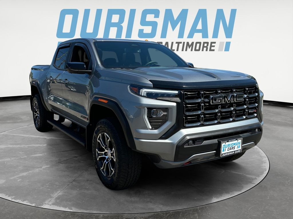 Sterling Metallic 2024 GMC Canyon AT4 Crew Cab 4WD Pickup Truck Four-Wheel Drive 8-Speed Automatic