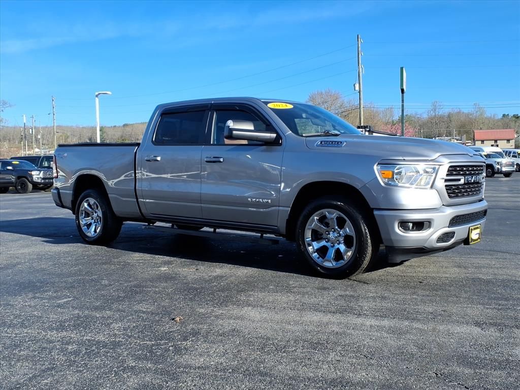 Billet Silver Metallic Clearcoat 2024 RAM 1500 Big Horn Crew Cab 4WD Pickup Truck Four-Wheel Drive 8-Speed Automatic