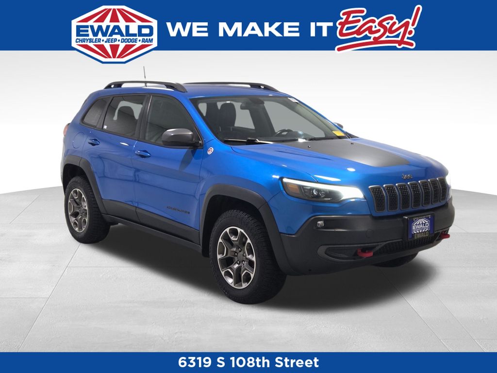 Hydro Blue Pearlcoat 2020 Jeep Cherokee SUV / Crossover Four-Wheel Drive 9-Speed Automatic
