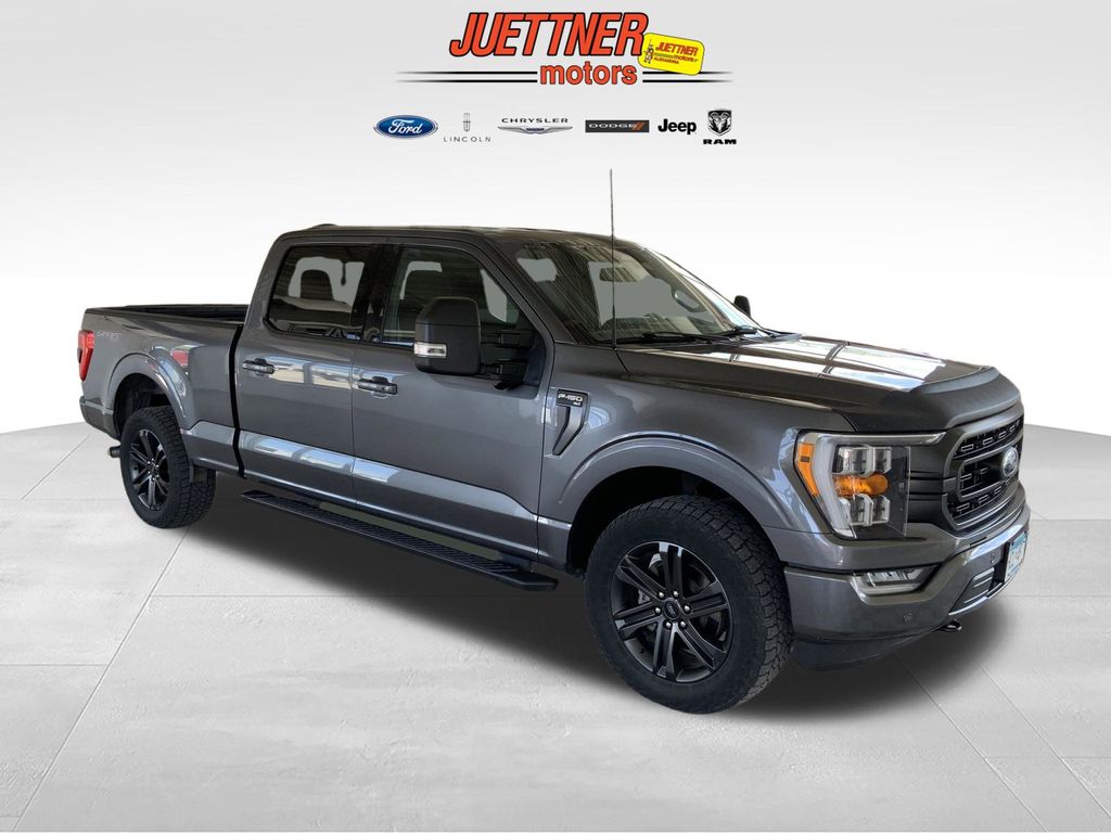 Gray Metallic 2021 Ford F-150 XLT SuperCrew 4WD Pickup Truck Four-Wheel Drive Automatic