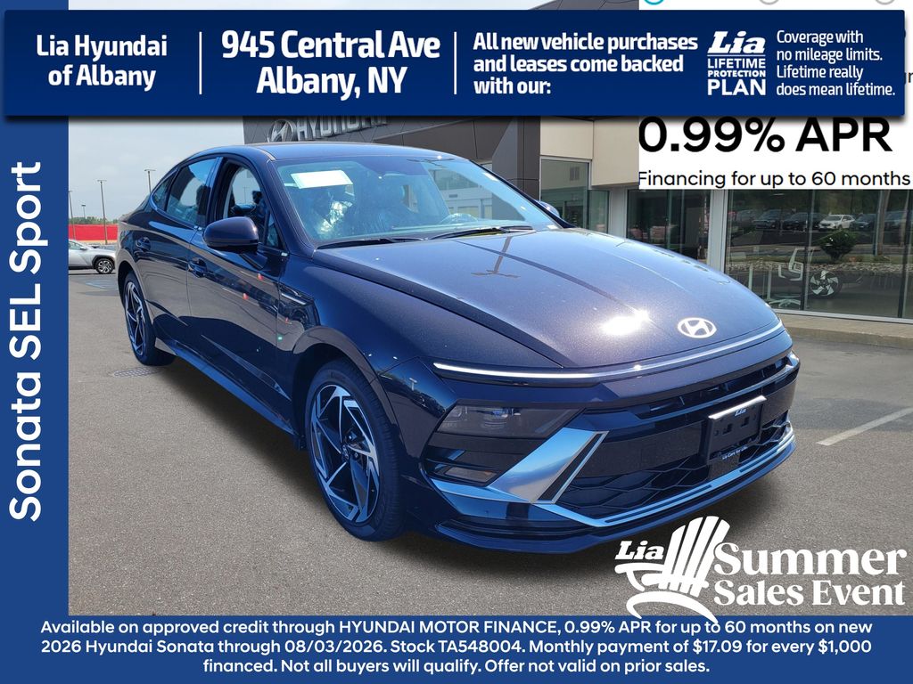Carbon Blue 2026 Hyundai Sonata Sedan Front-Wheel Drive 8-Speed Automatic