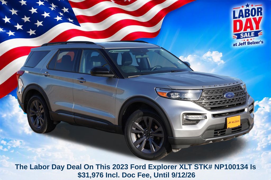 Iconic Silver Metallic 2023 Ford Explorer SUV / Crossover All-Wheel Drive Automatic