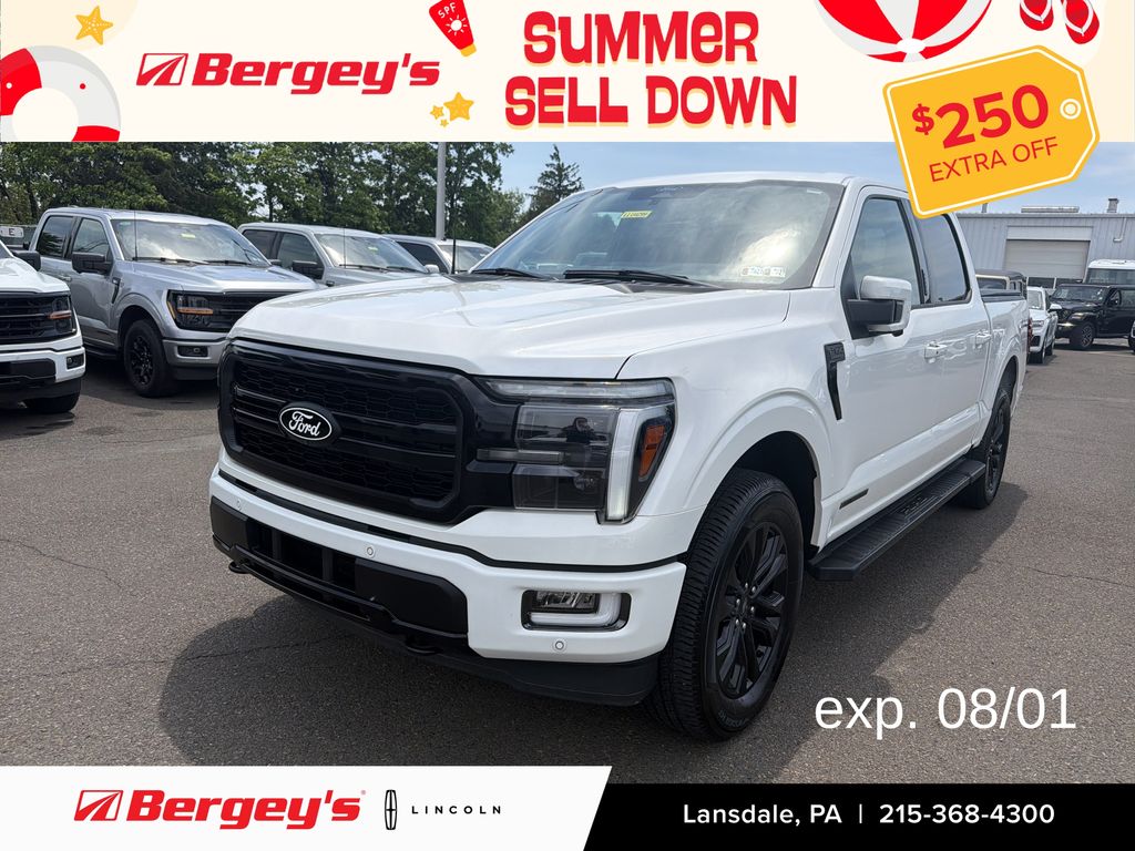 White Metallic 2024 Ford F-150 Pickup Truck Four-Wheel Drive Automatic