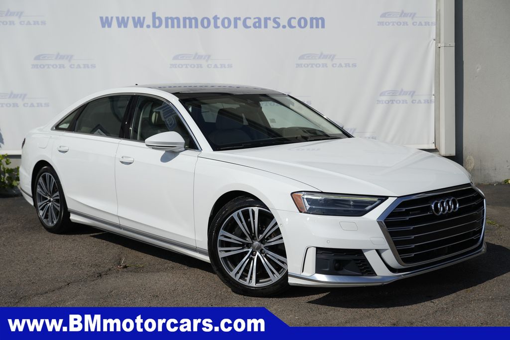 Glacier White 2020 Audi A8 Sedan All-Wheel Drive 8-Speed Automatic