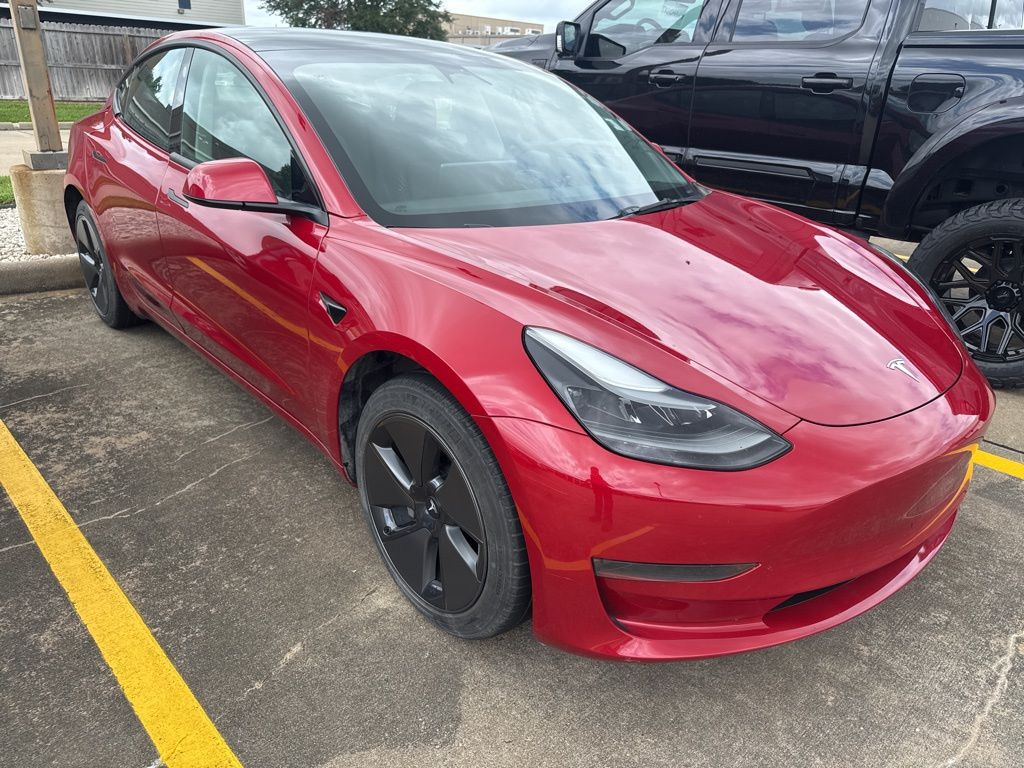 Red Multi-Coat 2023 Tesla Model 3 RWD Sedan Rear-Wheel Drive 1-Speed Automatic
