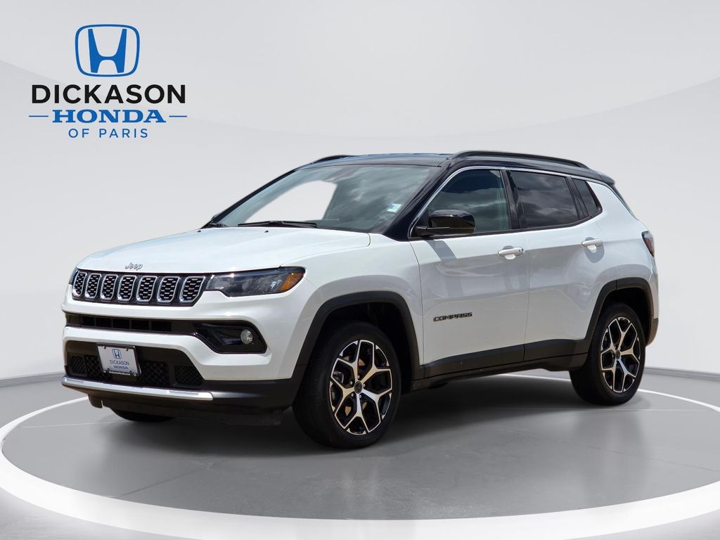 Bright White Clearcoat 2025 Jeep Compass Limited 4WD SUV / Crossover Four-Wheel Drive 8-Speed Automatic