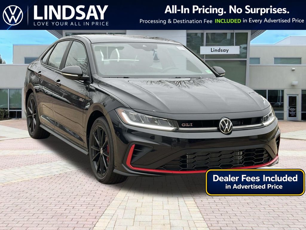 Deep Black Pearl 2026 Volkswagen Jetta GLI Autobahn FWD Sedan Front-Wheel Drive 7-Speed Dual Clutch