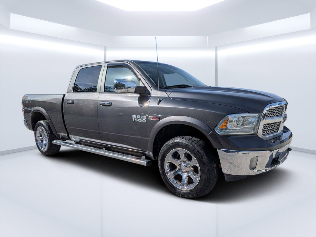 Gray (Granite Crystal Metallic Clearcoat) 2016 RAM 1500 Laramie Crew Cab 4WD Pickup Truck Four-Wheel Drive 8-Speed Automatic