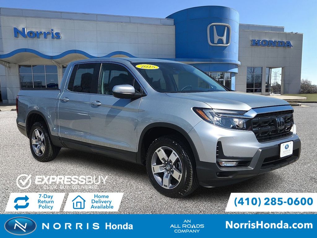 Solar Silver Metallic 2025 Honda Ridgeline RTL AWD Pickup Truck All-Wheel Drive 9-Speed Automatic