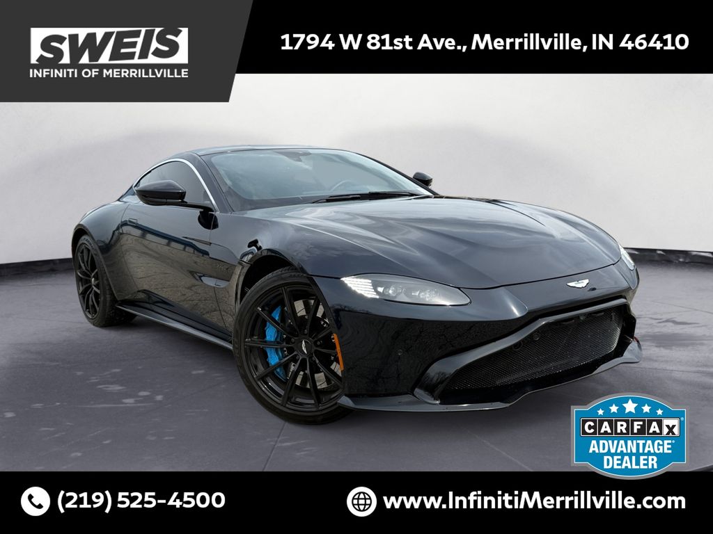 Blue 2019 Aston Martin Vantage RWD Coupe Rear-Wheel Drive 8-Speed Automatic