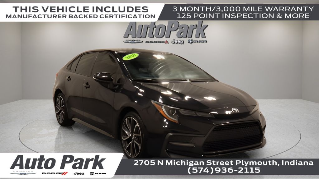 Black Sand Pearl 2020 Toyota Corolla Sedan Front-Wheel Drive Continuously Variable Transmission