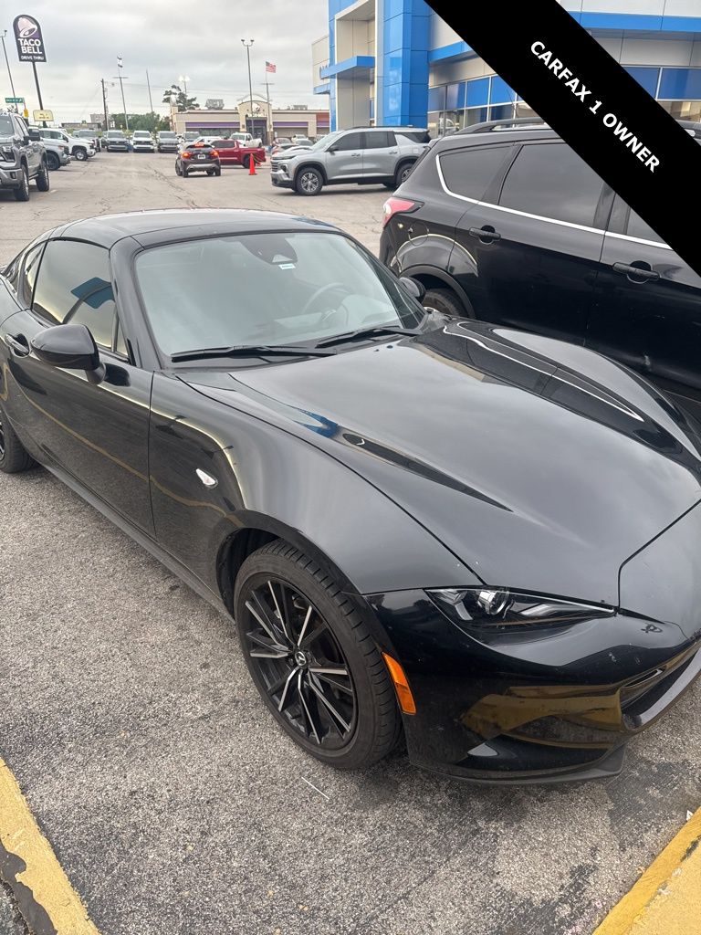 Jet Black Mica 2025 Mazda MX-5 Miata RF Grand Touring RWD Convertible Rear-Wheel Drive 6-Speed Automatic