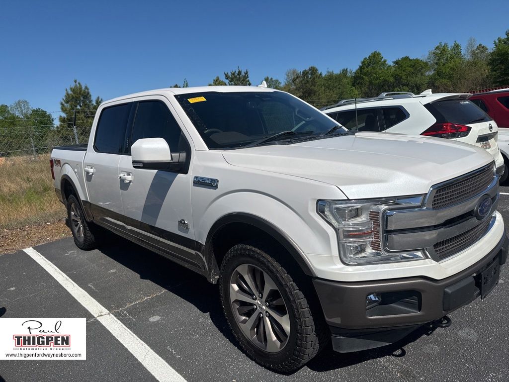 White Platinum 2019 Ford F-150 King Ranch SuperCrew 4WD Pickup Truck Four-Wheel Drive Automatic