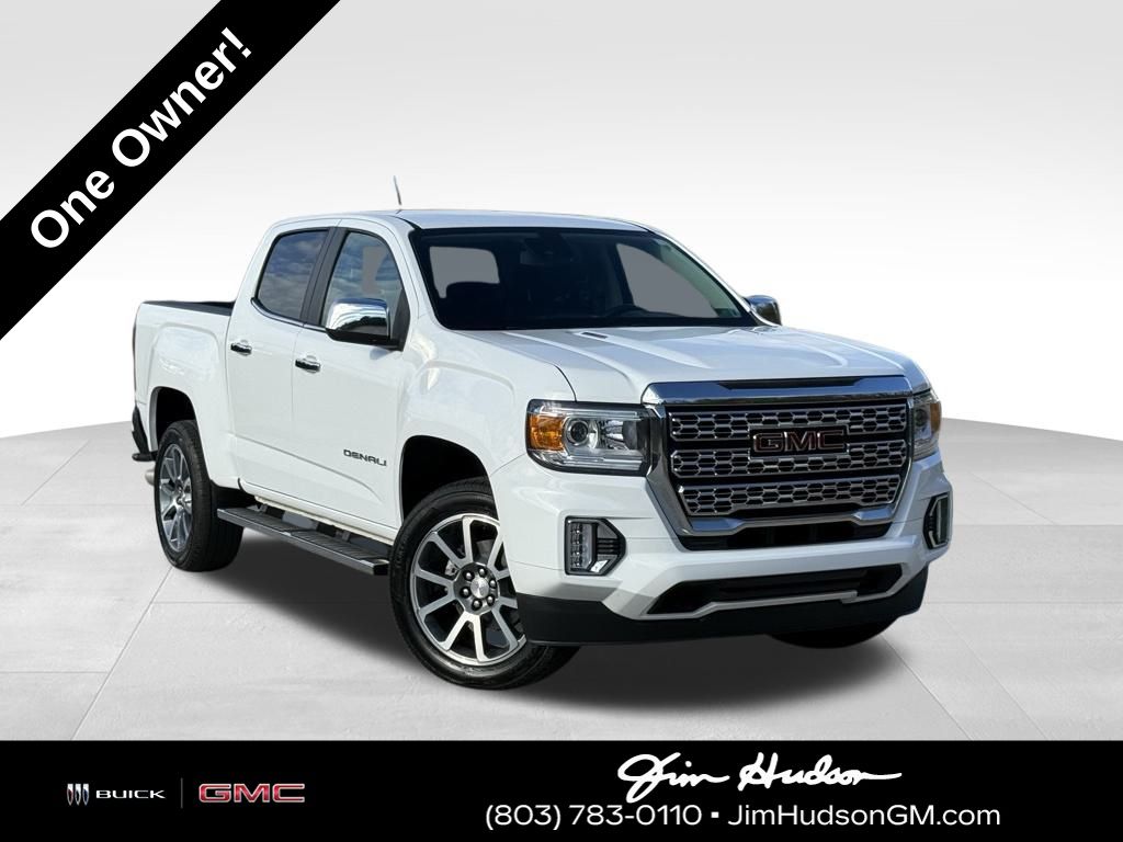 Summit White 2022 GMC Canyon Denali Crew Cab 4WD Pickup Truck Four-Wheel Drive 6-Speed Automatic