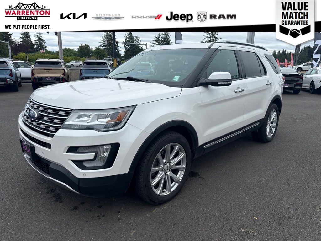 White Platinum Clearcoat Metallic 2016 Ford Explorer SUV / Crossover All-Wheel Drive 6-Speed Automatic