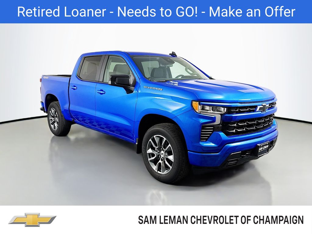 Riptide Blue Metallic 2025 Chevrolet Silverado 1500 Pickup Truck Four-Wheel Drive 8-Speed Automatic